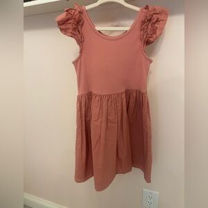 Janie and Jack Pink Ruffle Sleeve Dress